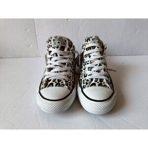 Converse All Star Sneakers Womens Size 7 Snow Leopard Print Low Top Sneakers